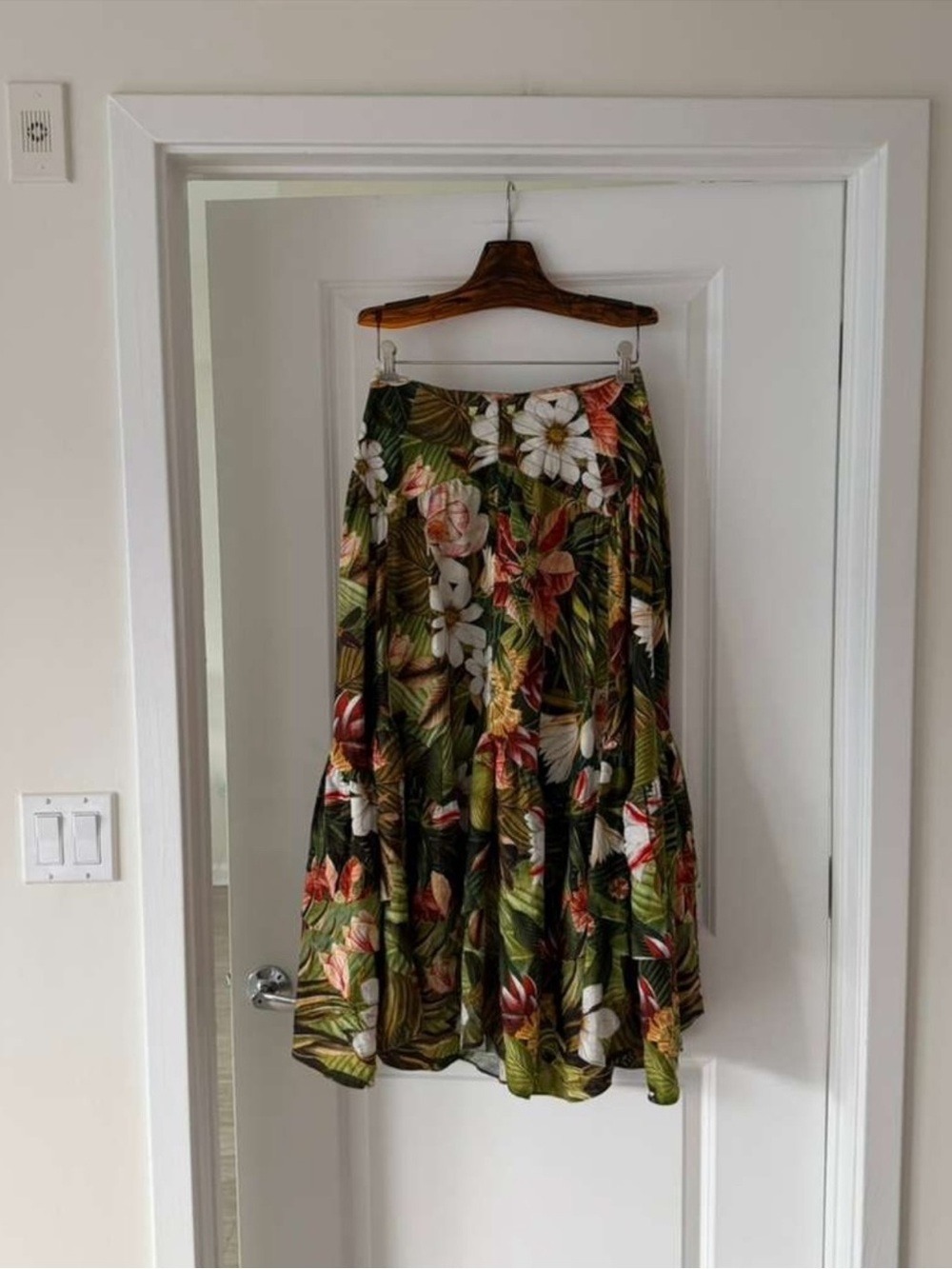 Farm Rio Multicolor Botanical Forest Midi Skirt - Picture 6 of 9